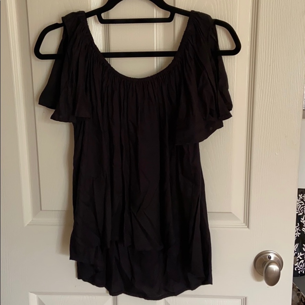 Off the shoulder black top
